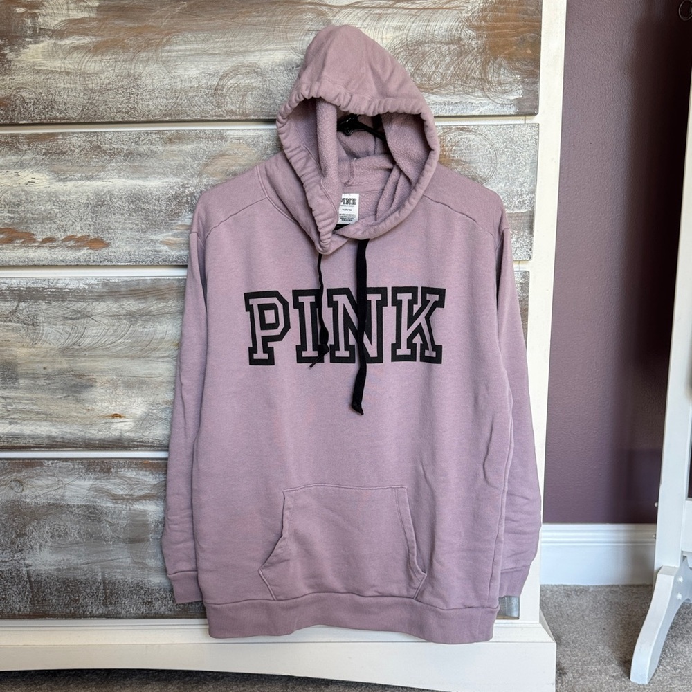 VS PINK Lilac/Purple Hoodie with Black Lettering